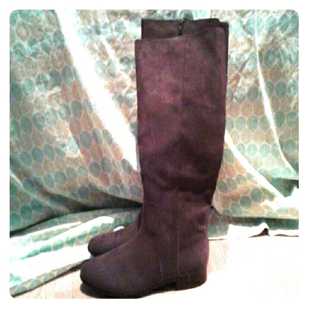 Brown knee high boots